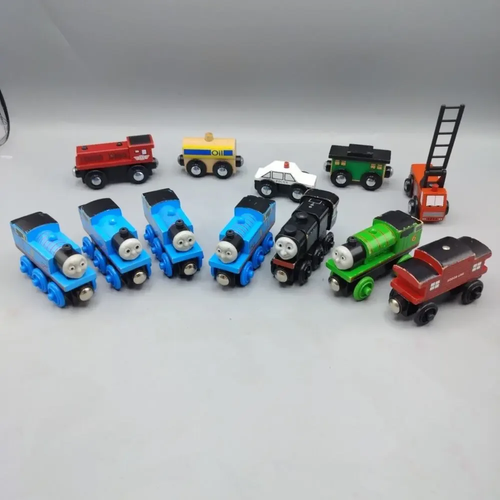 Thomas and Friends Lot Of 6 Wooden Railway Engines Caboose 5 Other Vehicles